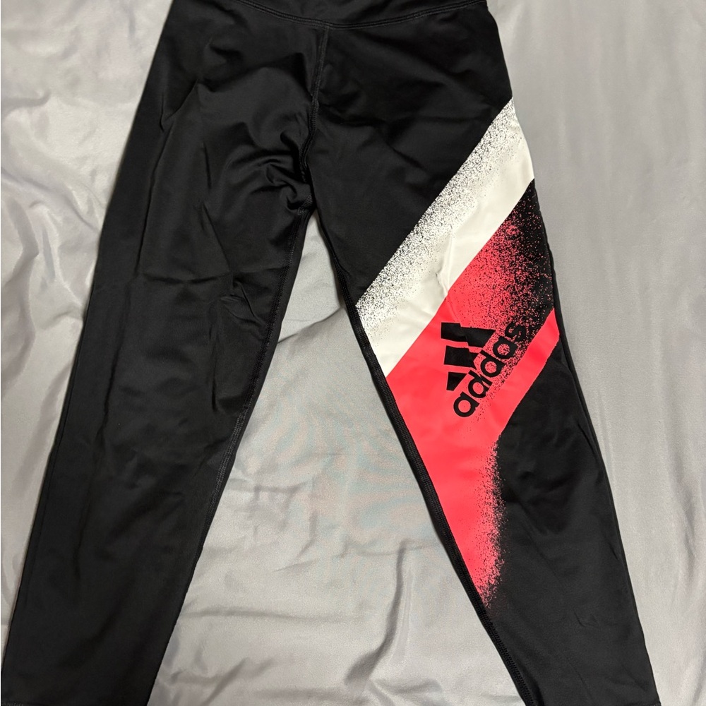 Adidas Kids Leggings in Black and Red